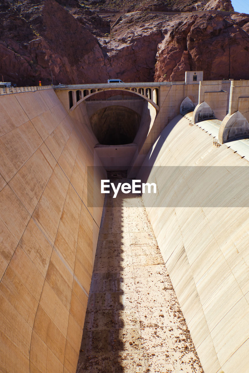 Pennstock and spillway tunnels at the hoover dam, nevada, usa