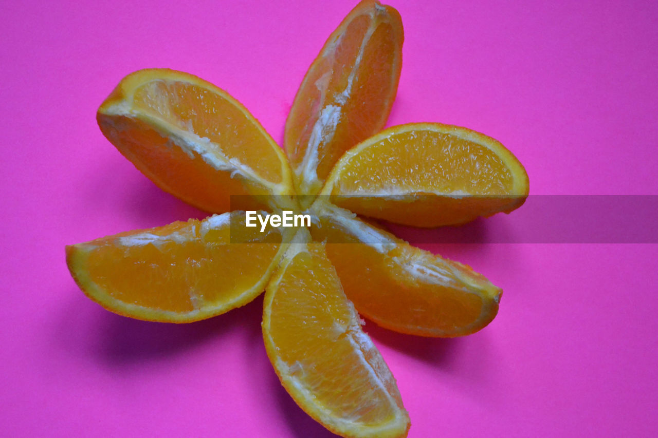 CLOSE-UP OF ORANGE SLICE