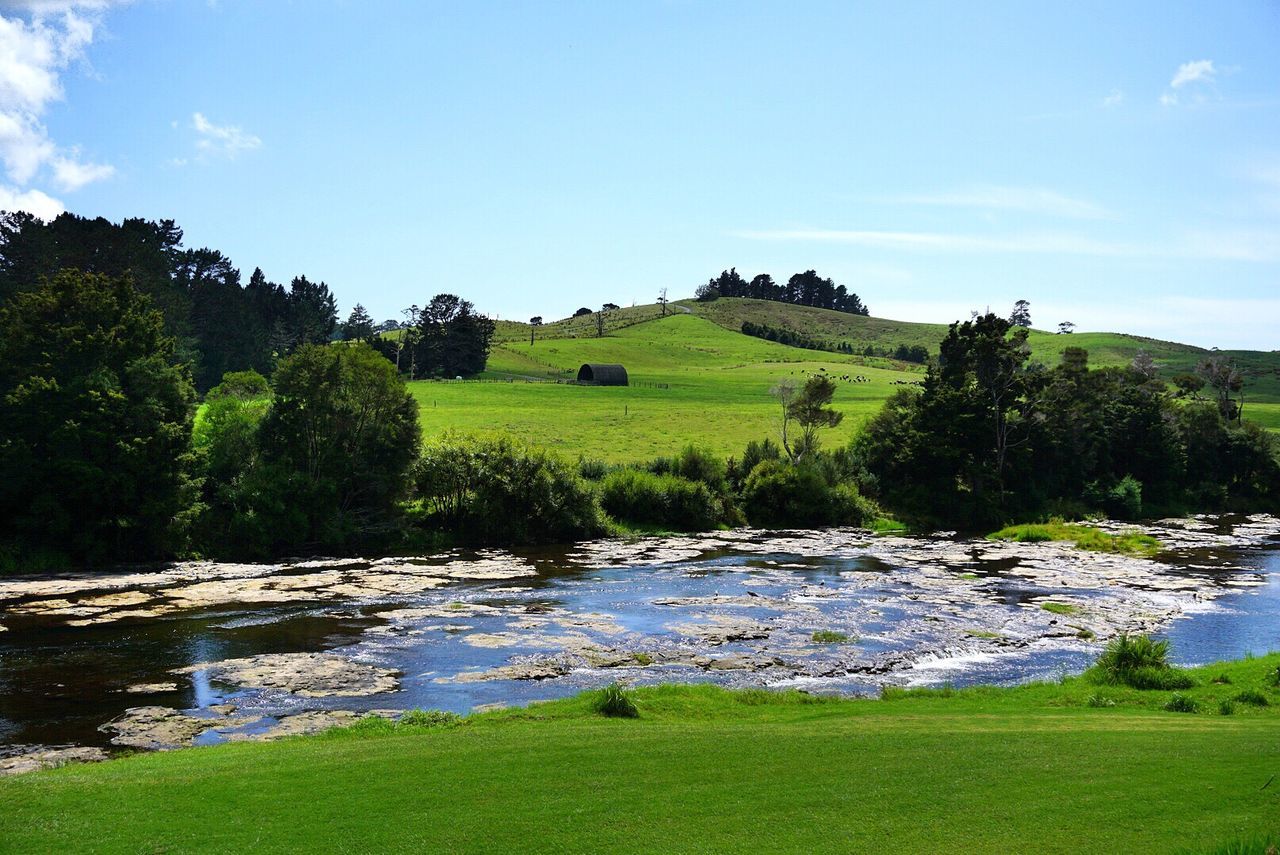 Scenic view of river against sky