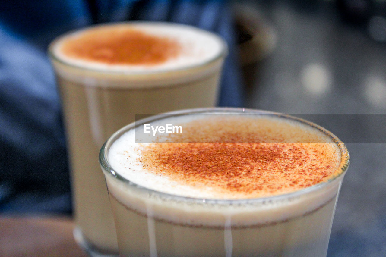 CLOSE-UP OF CAPPUCCINO