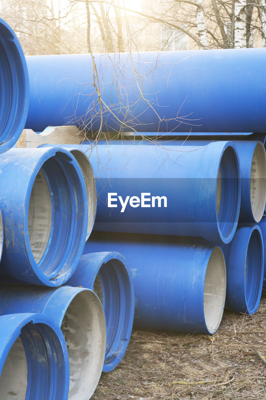 pipe, pipe - tube, industry, pipeline, no people, metal, blue, nature, day, outdoors