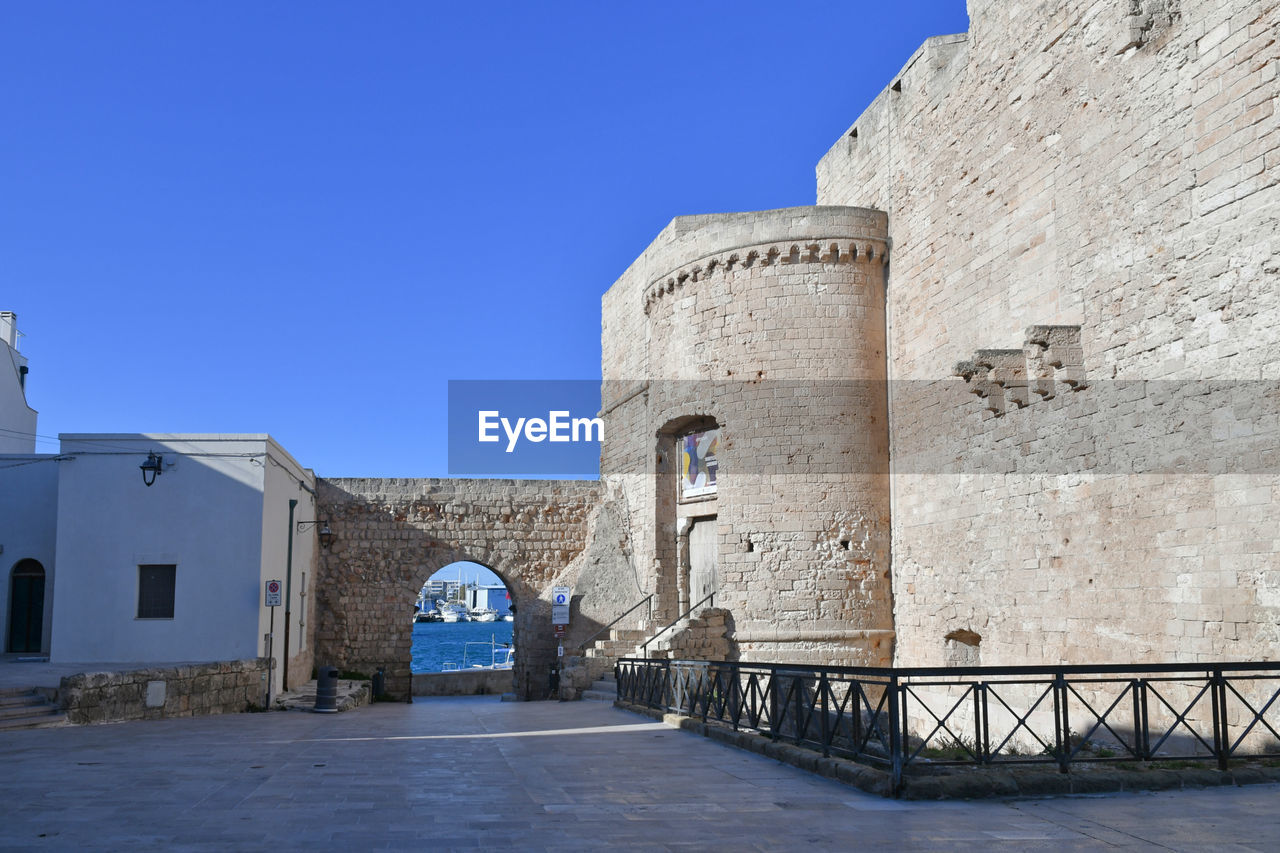 A street of monopoli, an old town in puglia, italy.