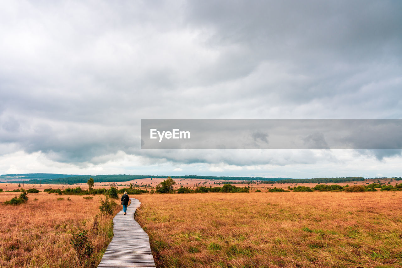 SCENIC VIEW OF FIELD AGAINST CLOUDY SKY