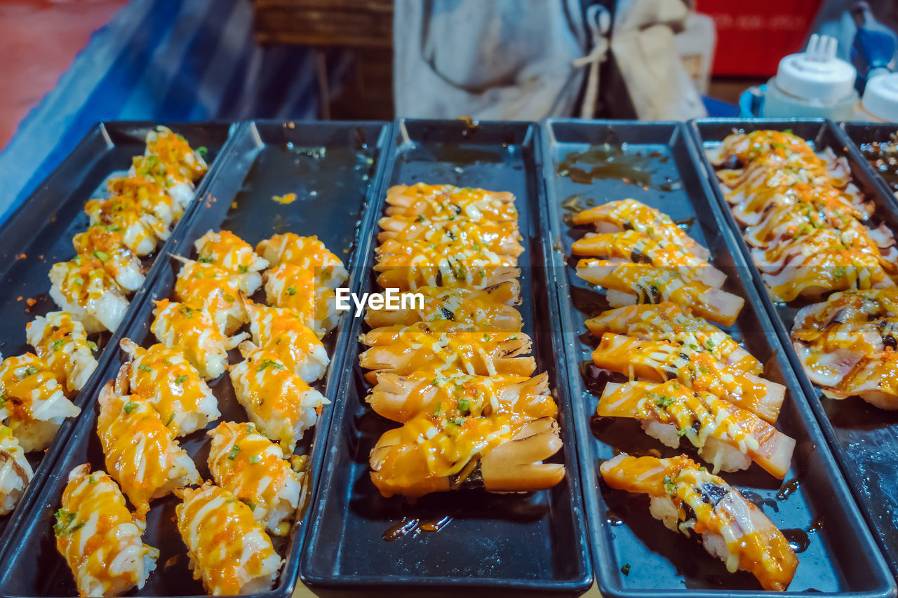 HIGH ANGLE VIEW OF YELLOW FOR SALE AT MARKET