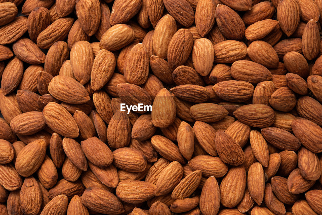 Full frame shot of almonds