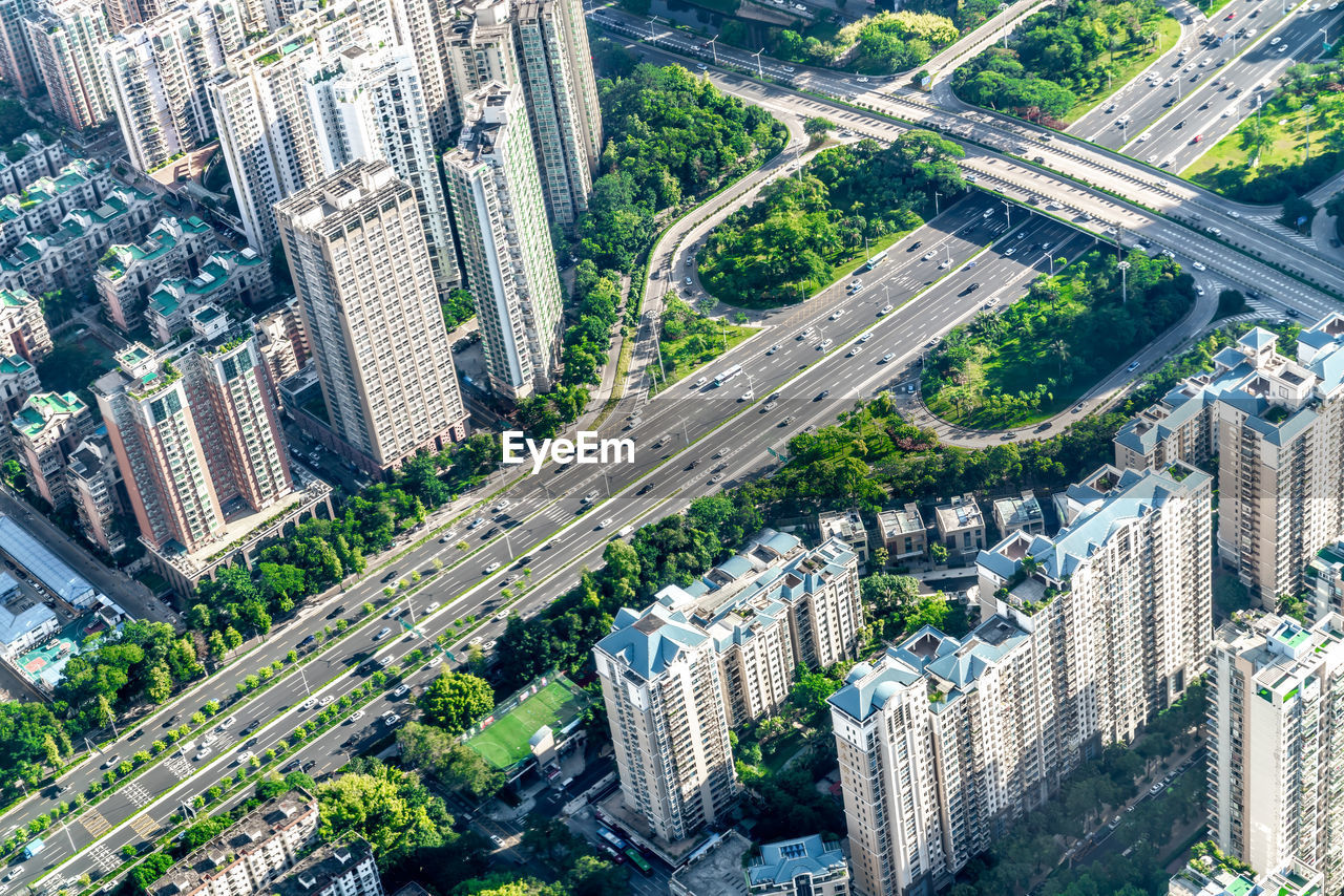 An aerial view of shenzhen, guangdong province, china