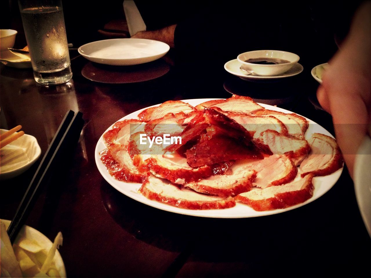 CLOSE-UP OF SERVED FOOD