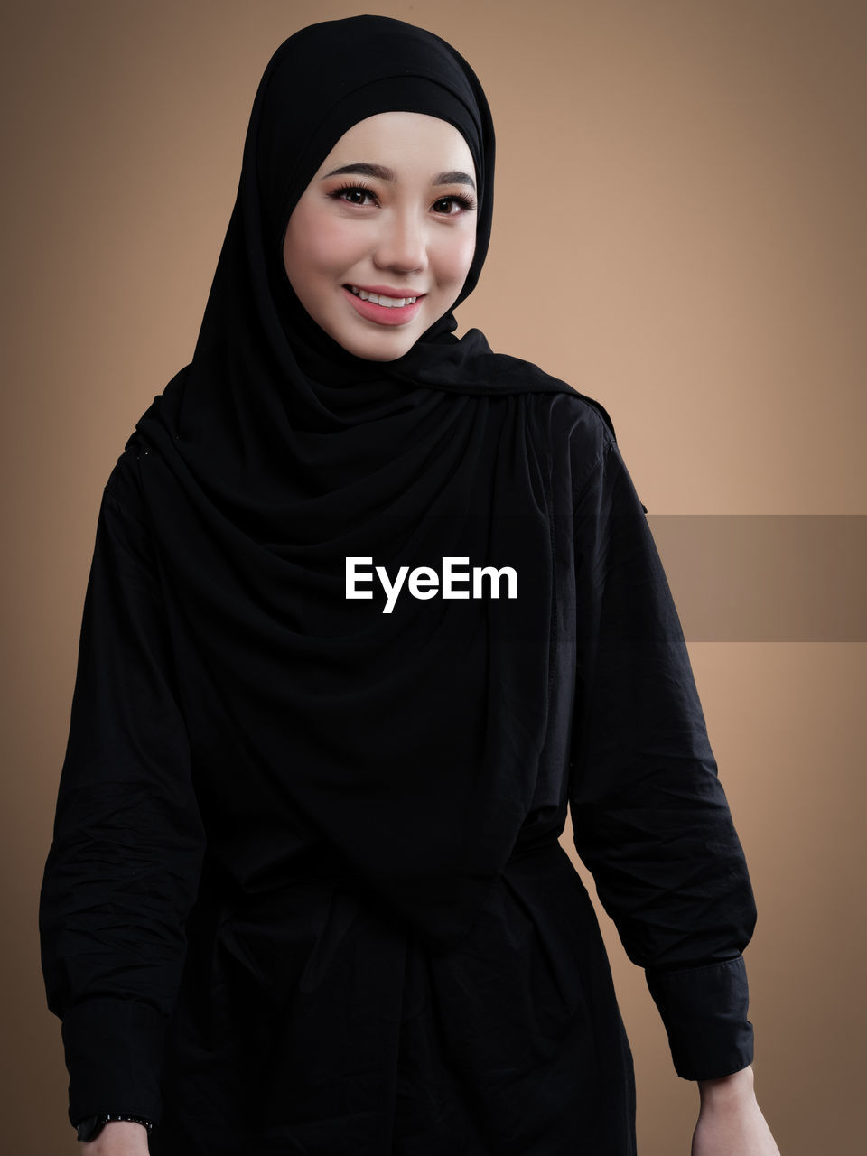 Beautiful asian woman portraiture studio session fashion and lifestyle theme