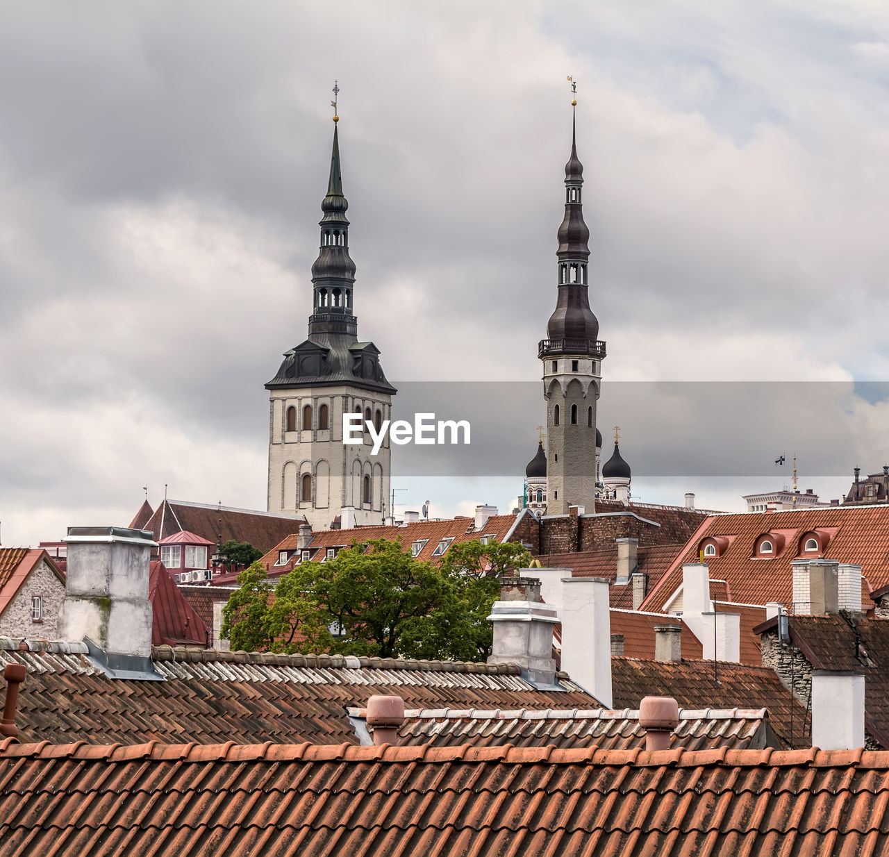 Estonia, tallinn, vanatallinn old city view