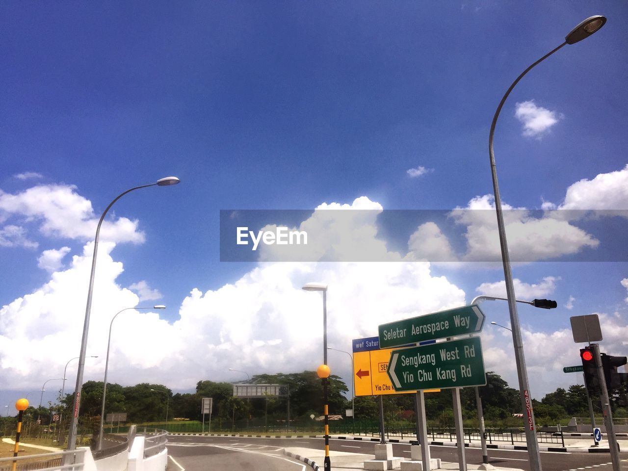 Empty road against sky