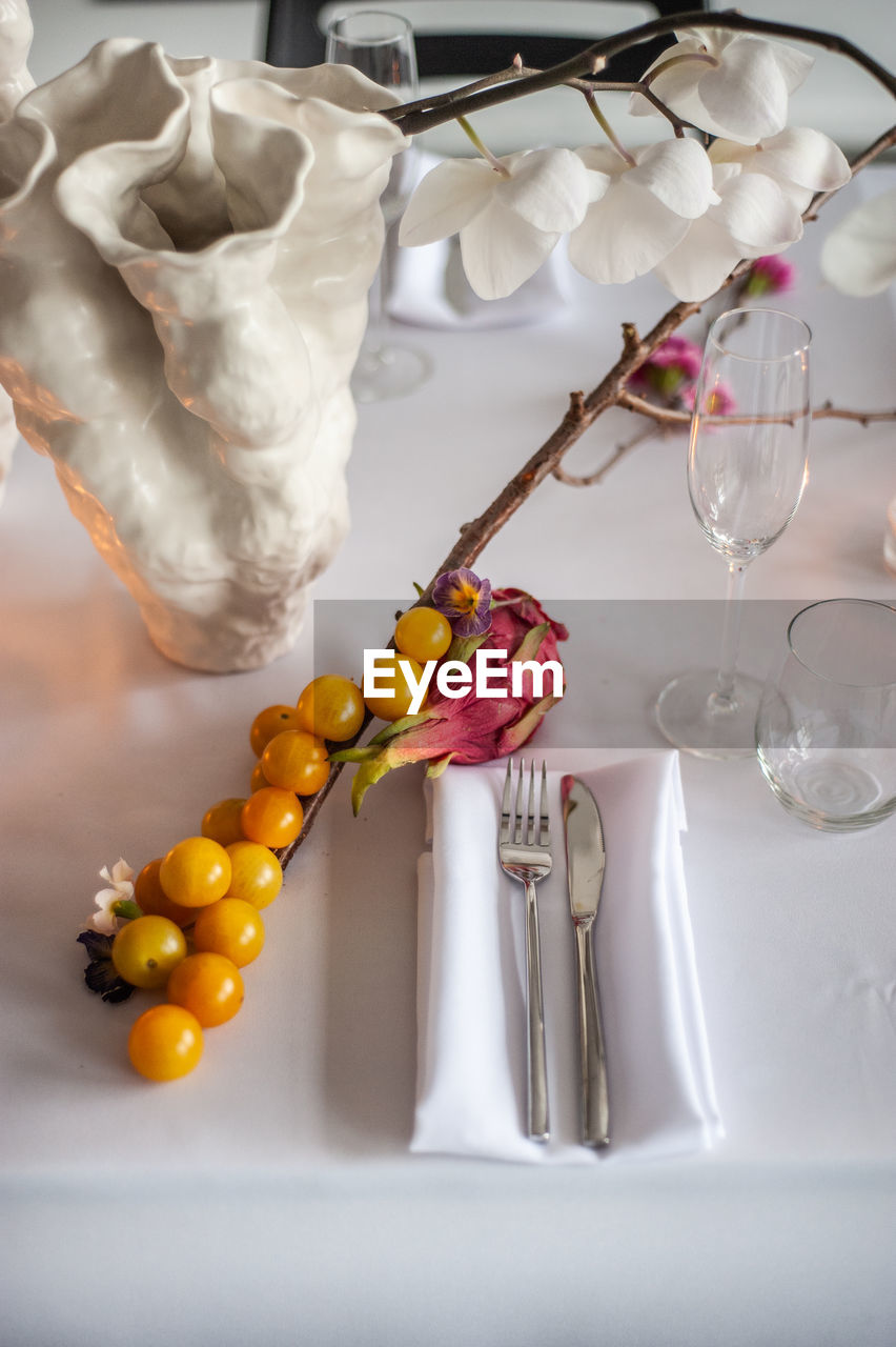 Close-up of food on table