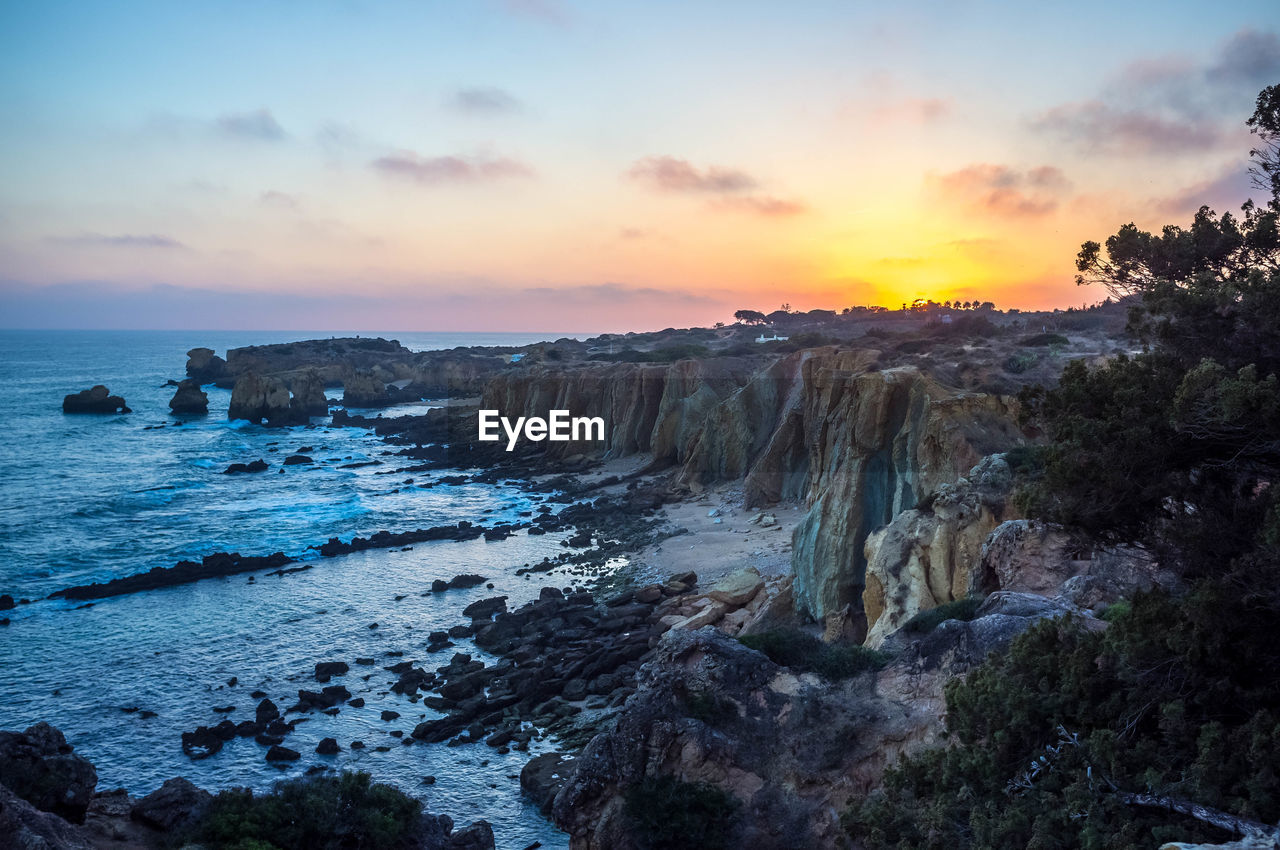 SCENIC VIEW OF SEA DURING SUNSET