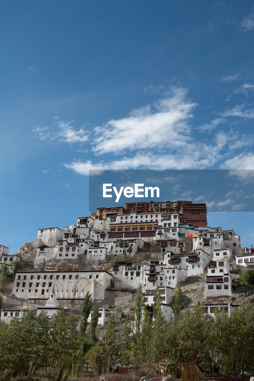 Low angle view of buildings against sky