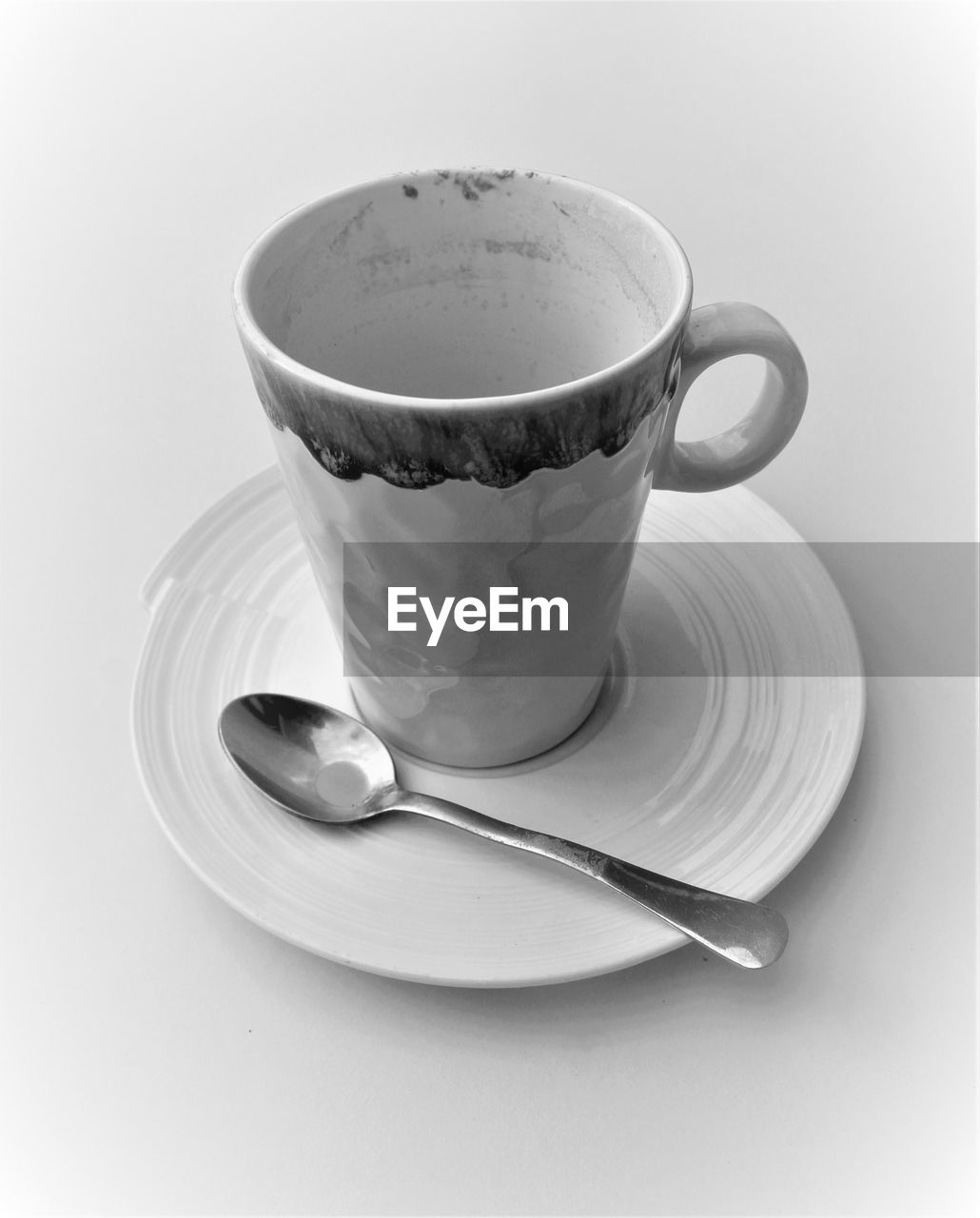  empty coffee cup on a white background.