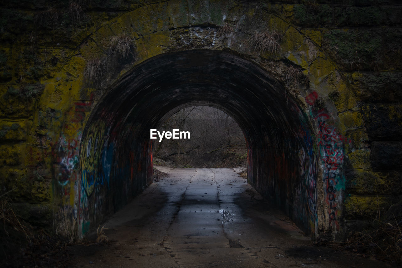 VIEW OF AN ABANDONED TUNNEL