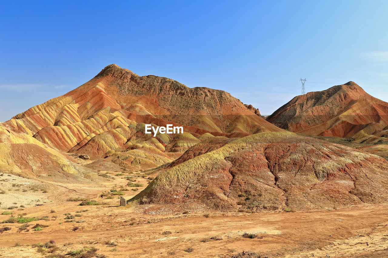 Sandstone and siltstone landforms of zhangye danxia-red cloud nnal.geological park. 0806