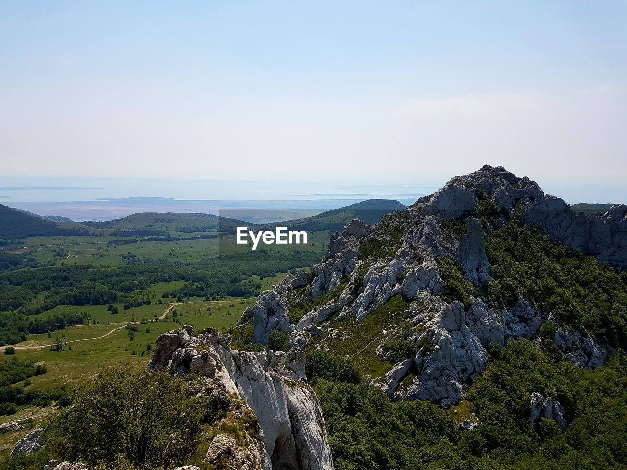 SCENIC VIEW OF GREEN LANDSCAPE AGAINST CLEAR SKY