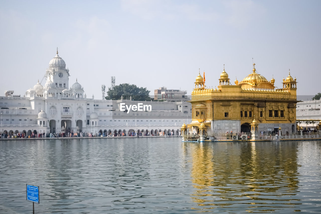 Beautiful view of golden temple 
 - harmandir sahib in amritsar, punjab, india, famous indian sikh