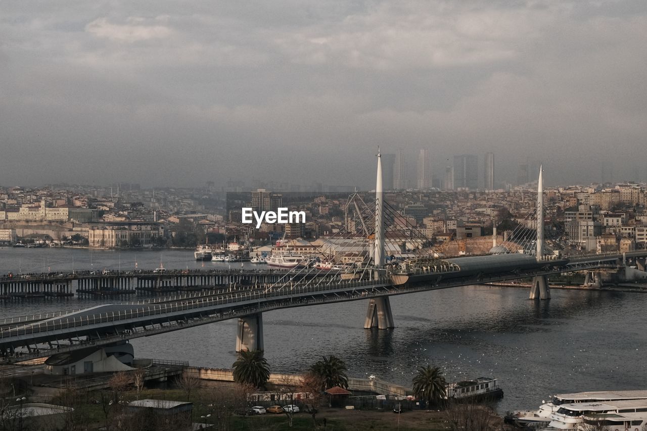 Bridge over river in city