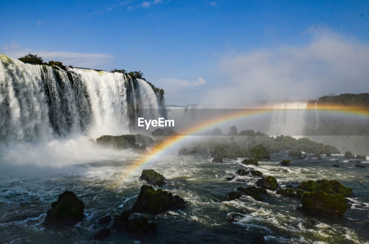 Scenic view of waterfall