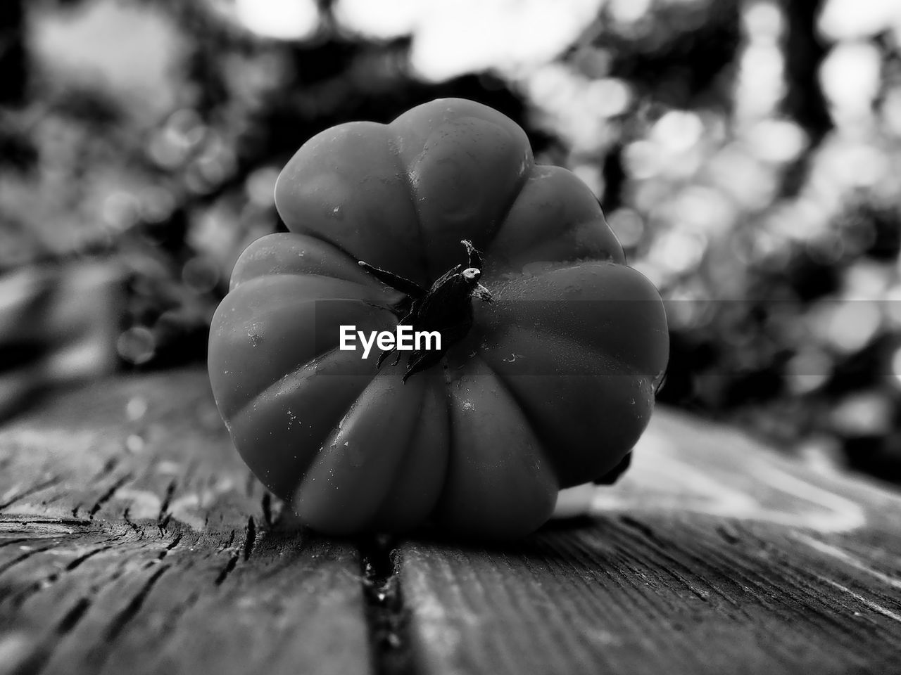 CLOSE-UP OF APPLE ON WOOD