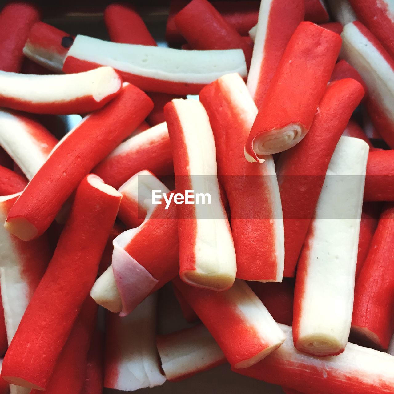 Full frame shot of crab sticks