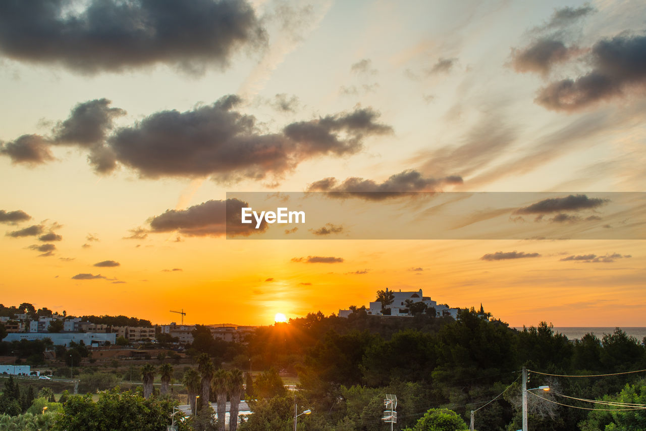 SCENIC VIEW OF BUILDINGS DURING SUNSET