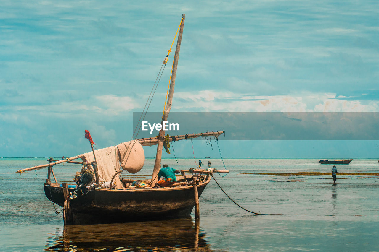 water, nautical vessel, transportation, sea, mode of transportation, vehicle, boat, nature, sky, ship, fishing, ocean, bay, sailboat, travel, no people, day, outdoors, occupation, watercraft, coast, shore, long-tail boat, cloud, wood, fishing industry, fishing net, beach, beauty in nature, tranquility