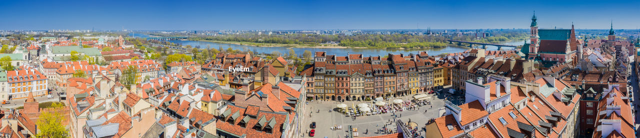 high angle view of cityscape