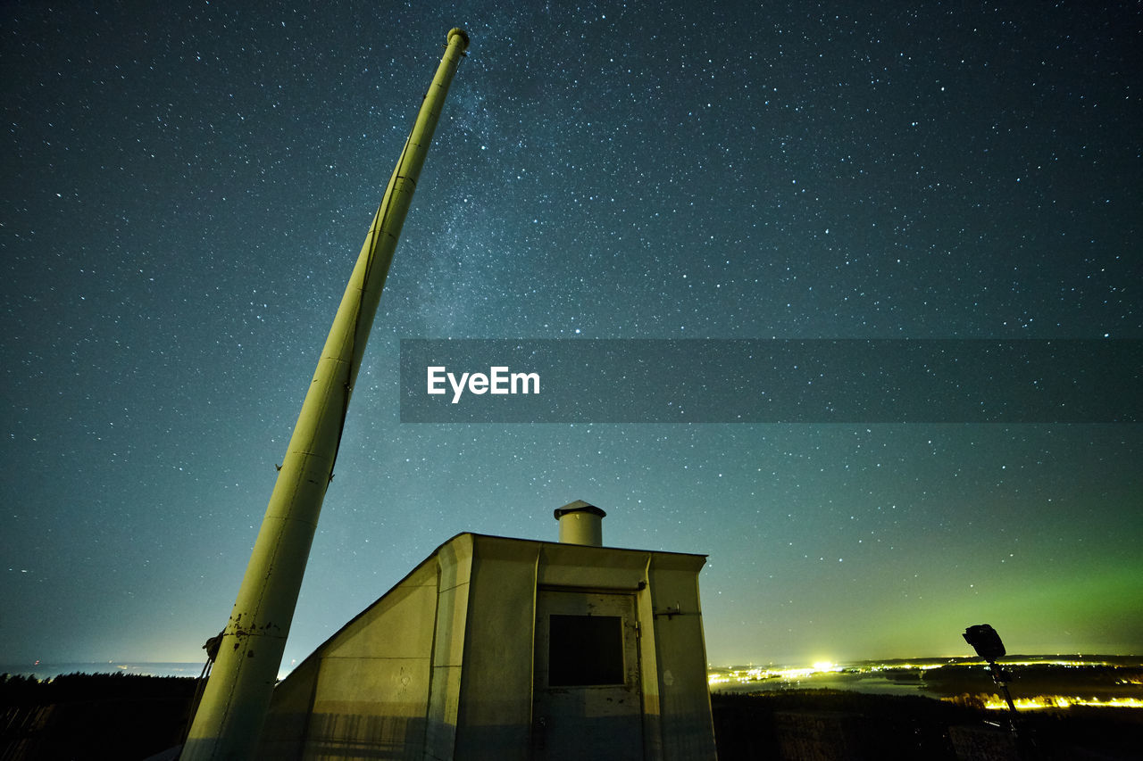 Low angle view of star field against sky at night