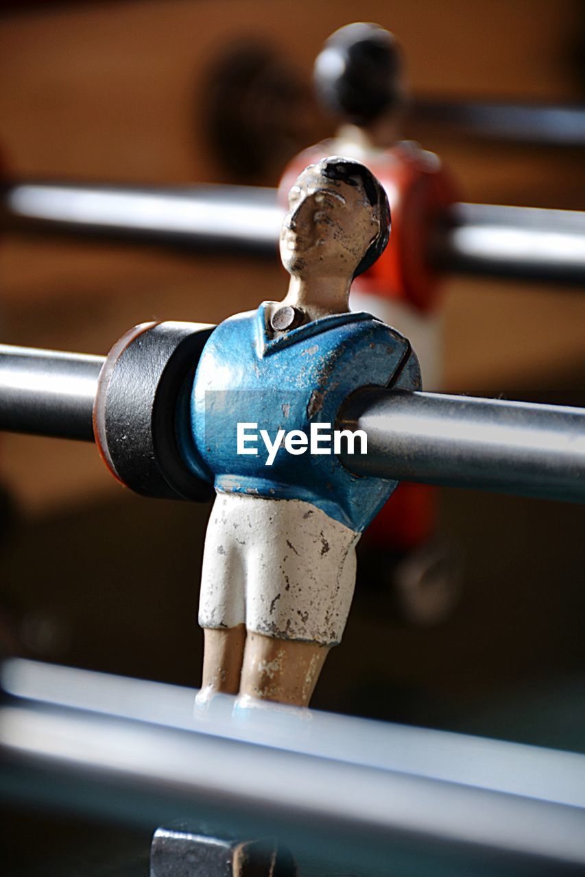 Close-up of foosball