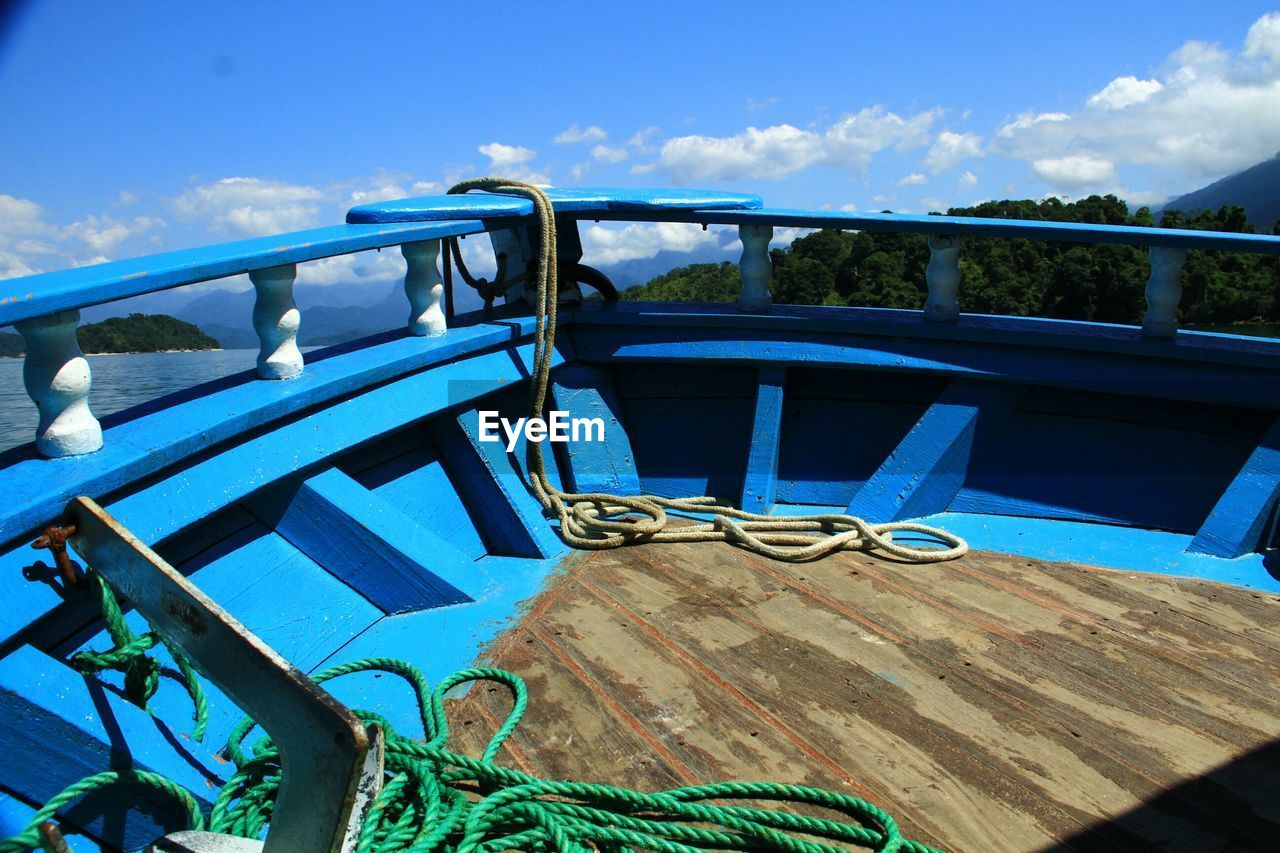 Cropped image of boat against sky