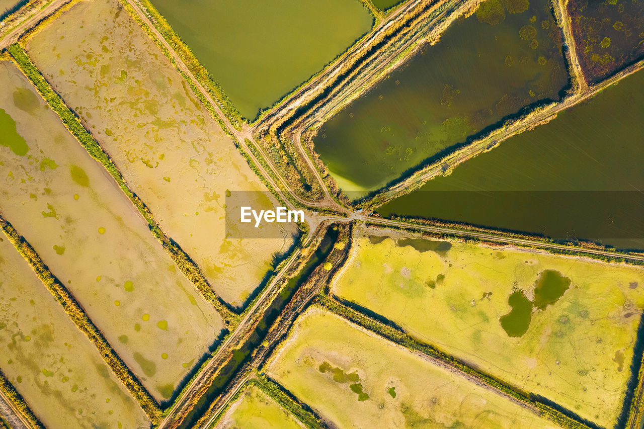 Aerial view of irrigation system