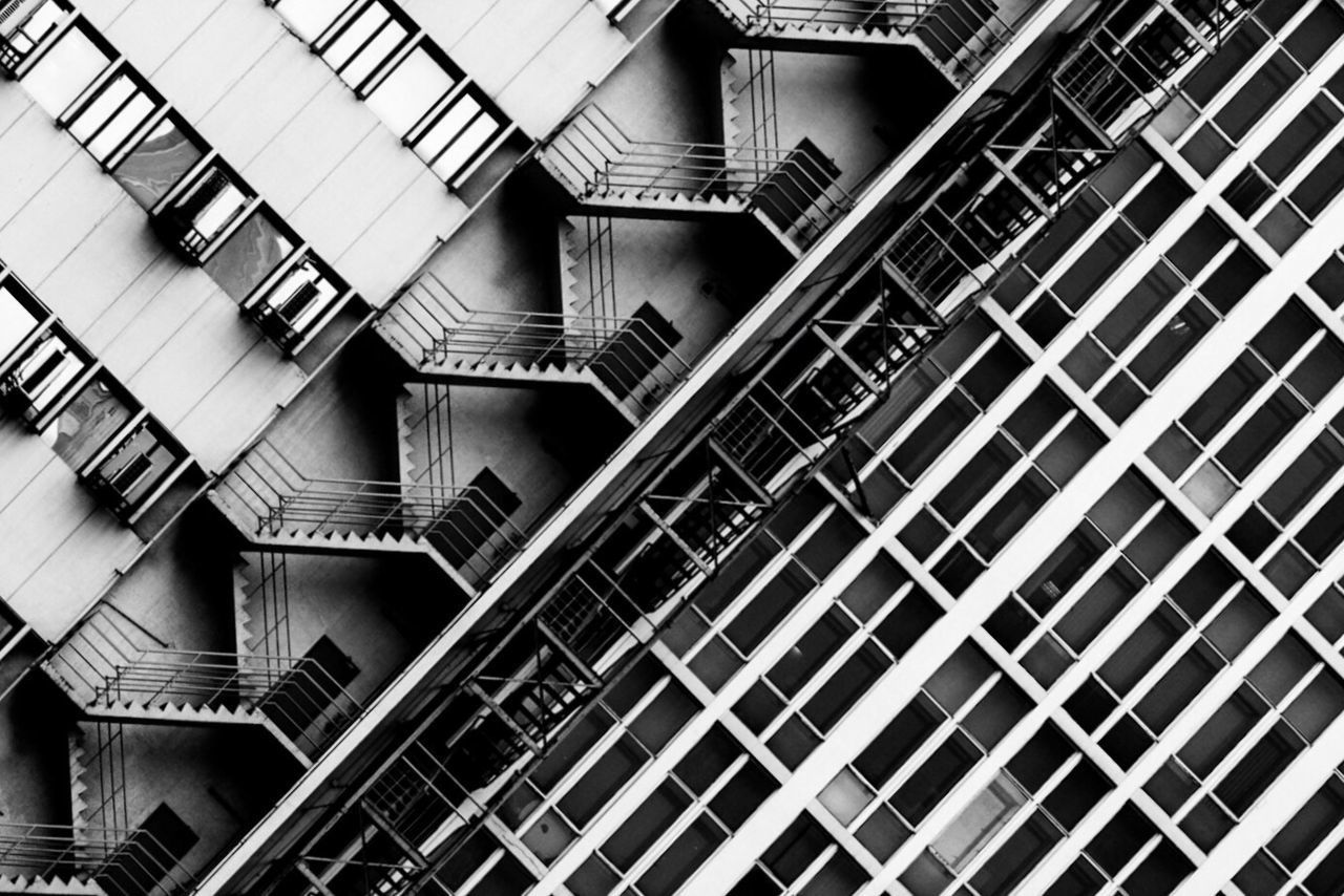 Tilt image of steps in building