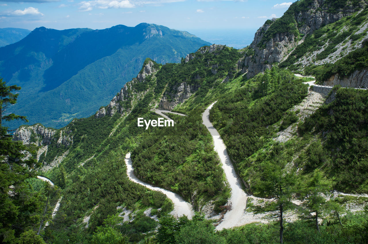 Road of 52 galleries is a military trail built during world war i on the pasubio vicenza, italy
