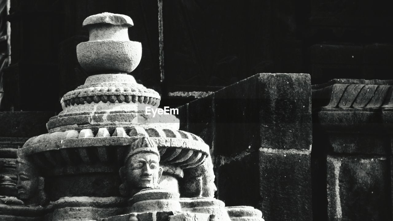 Sculpture in temple courtyard