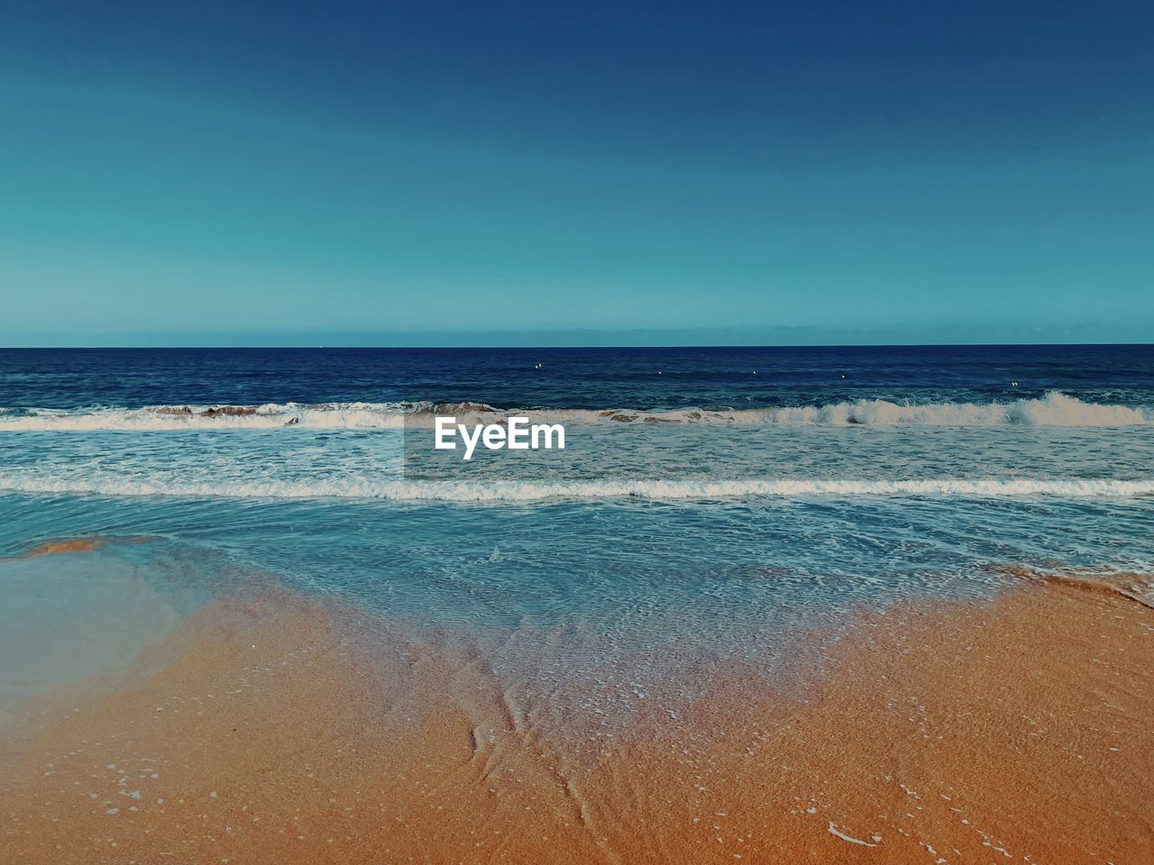 SCENIC VIEW OF BEACH AGAINST CLEAR SKY