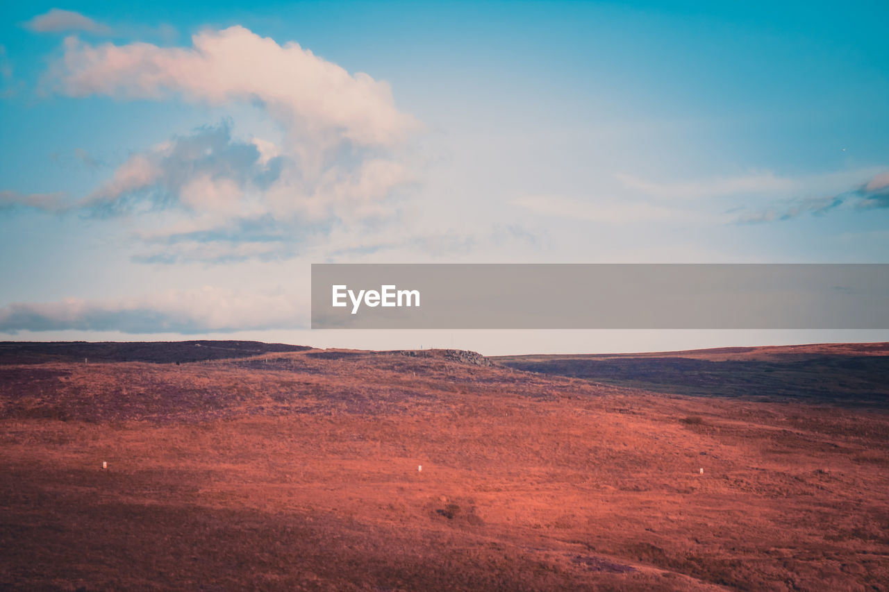 Scenic view of desert against sky