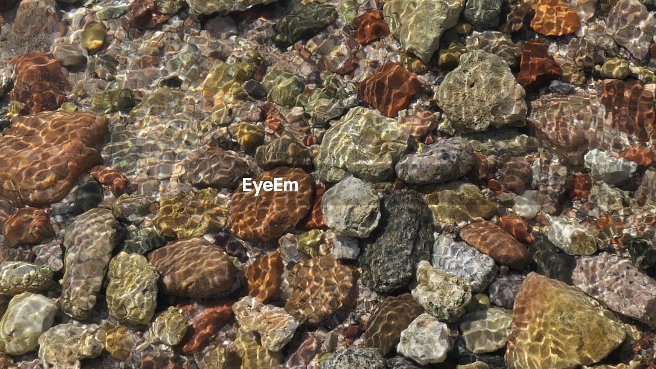 Full frame shot of rocks under the sea 