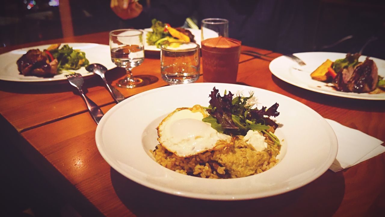 CLOSE-UP OF MEAL SERVED IN PLATE