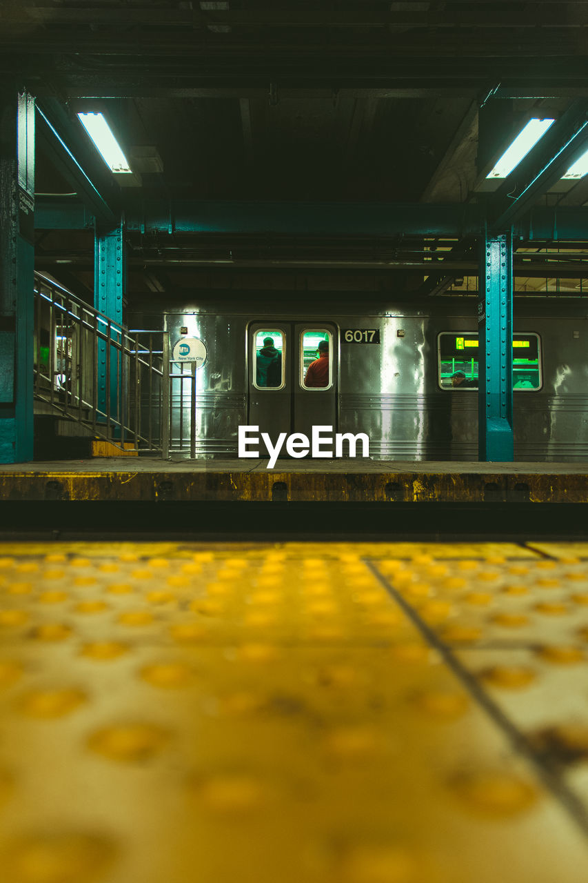 Surface level of empty subway station