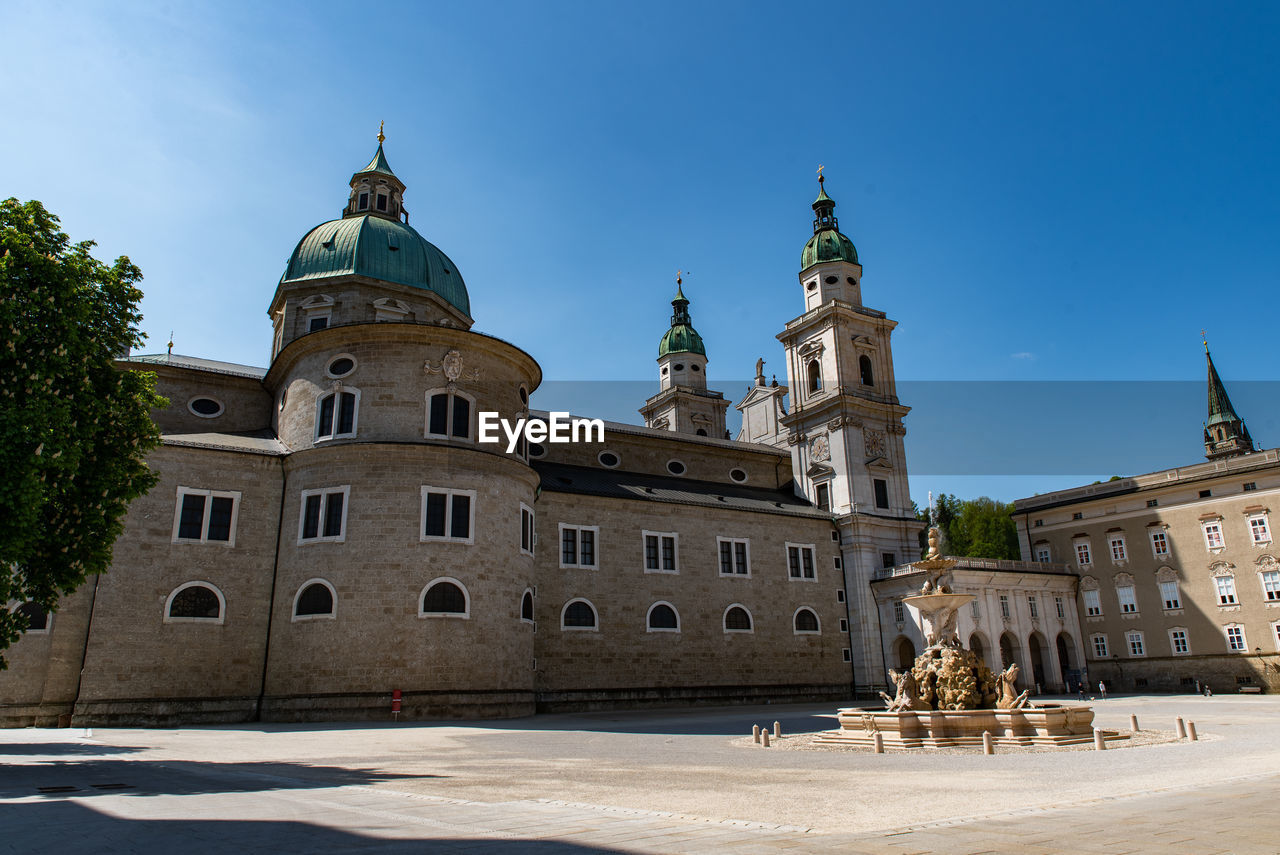 View of historic salzburg cathedral during lockdown