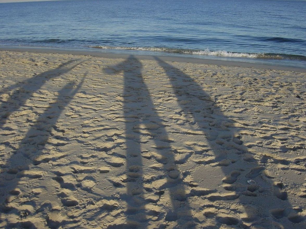 Shadow of sand on beach