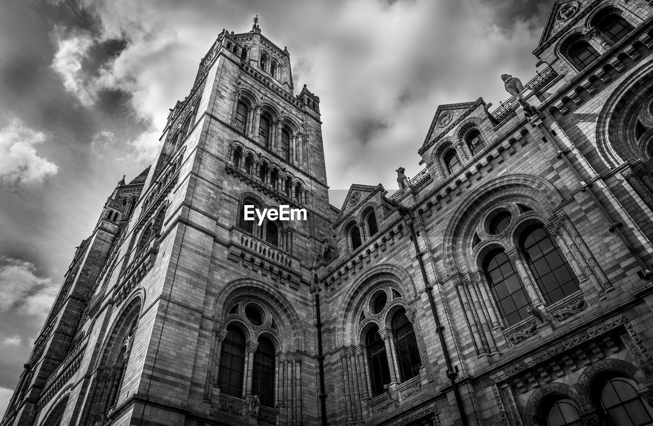 Low angle view of natural history museum against sky