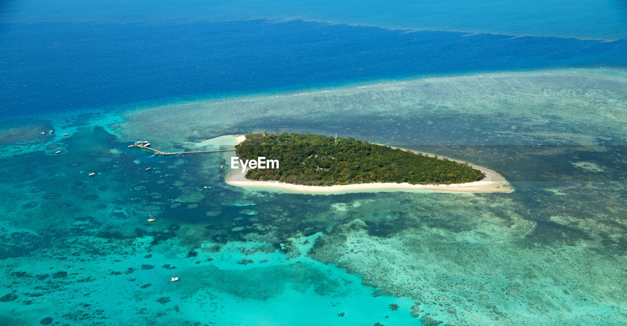 High angle view of sea shore