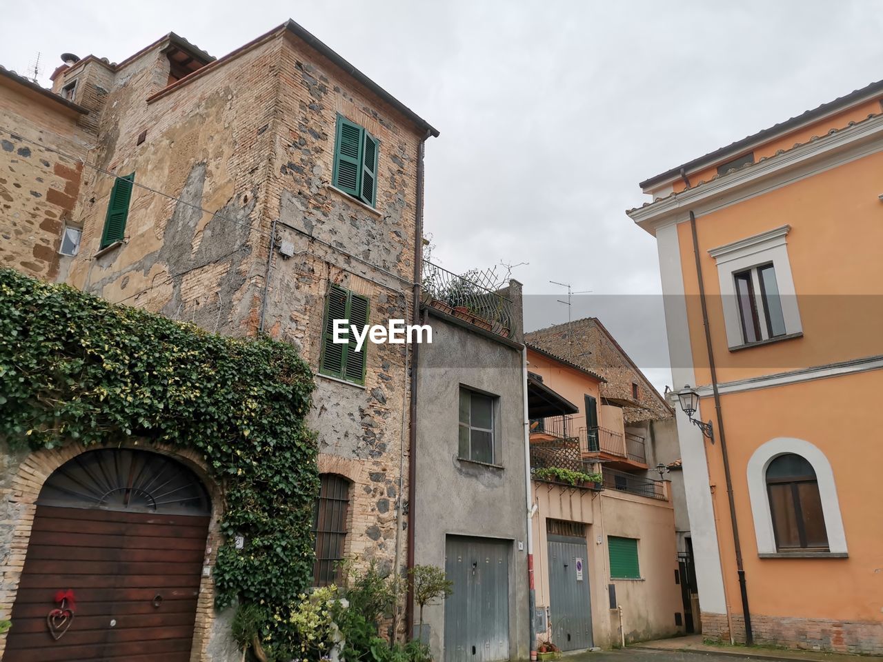 Low angle view of buildings against sky