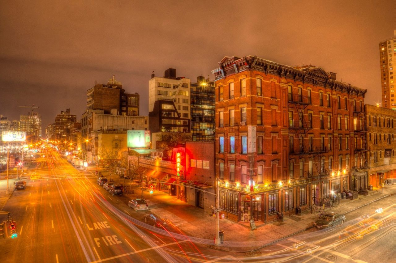 City street at night