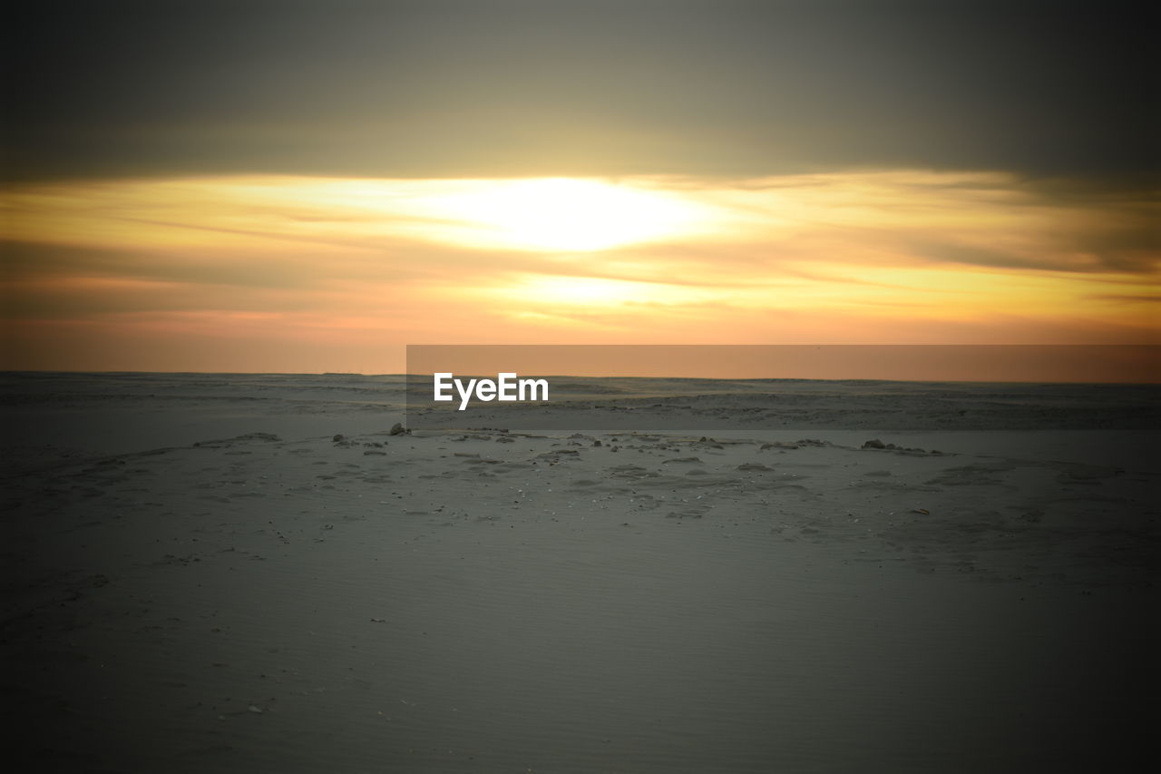 SCENIC VIEW OF SEA DURING SUNSET