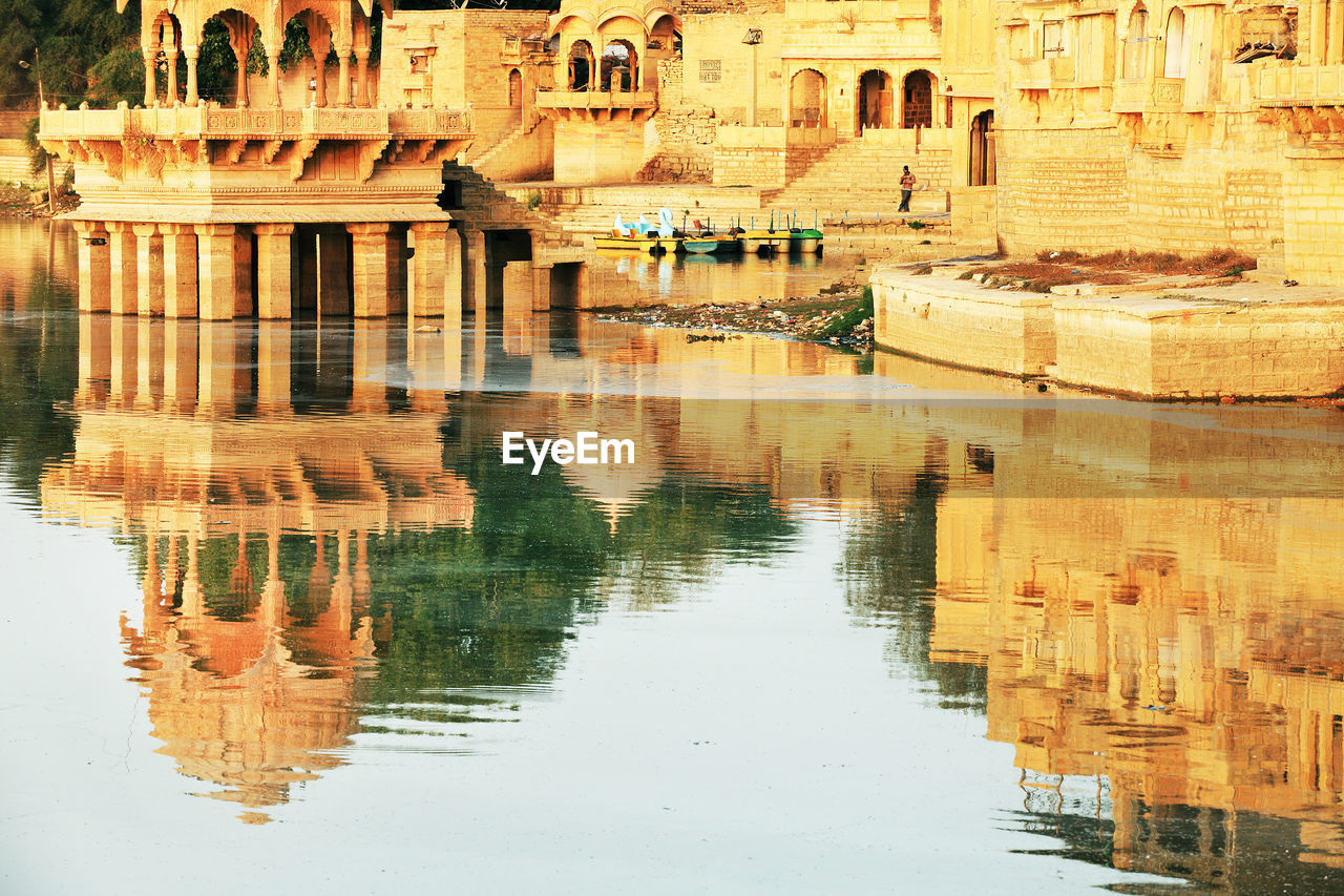 REFLECTION OF BUILDINGS IN WATER