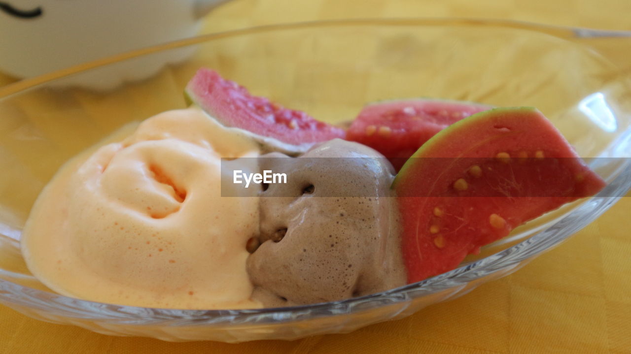 Ice-cream and guajava